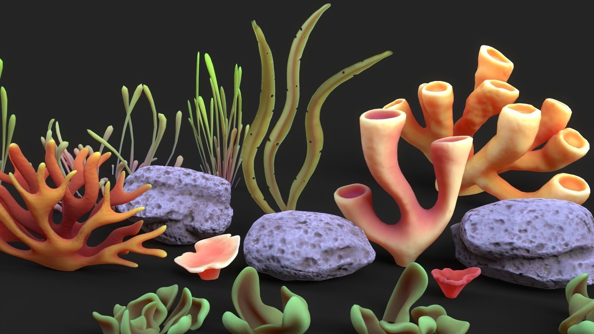  Coral Reef Low-poly 3D model_6