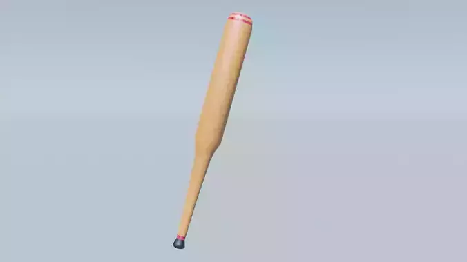 Lowpoly Baseball Bat For Sport Content 3D model
