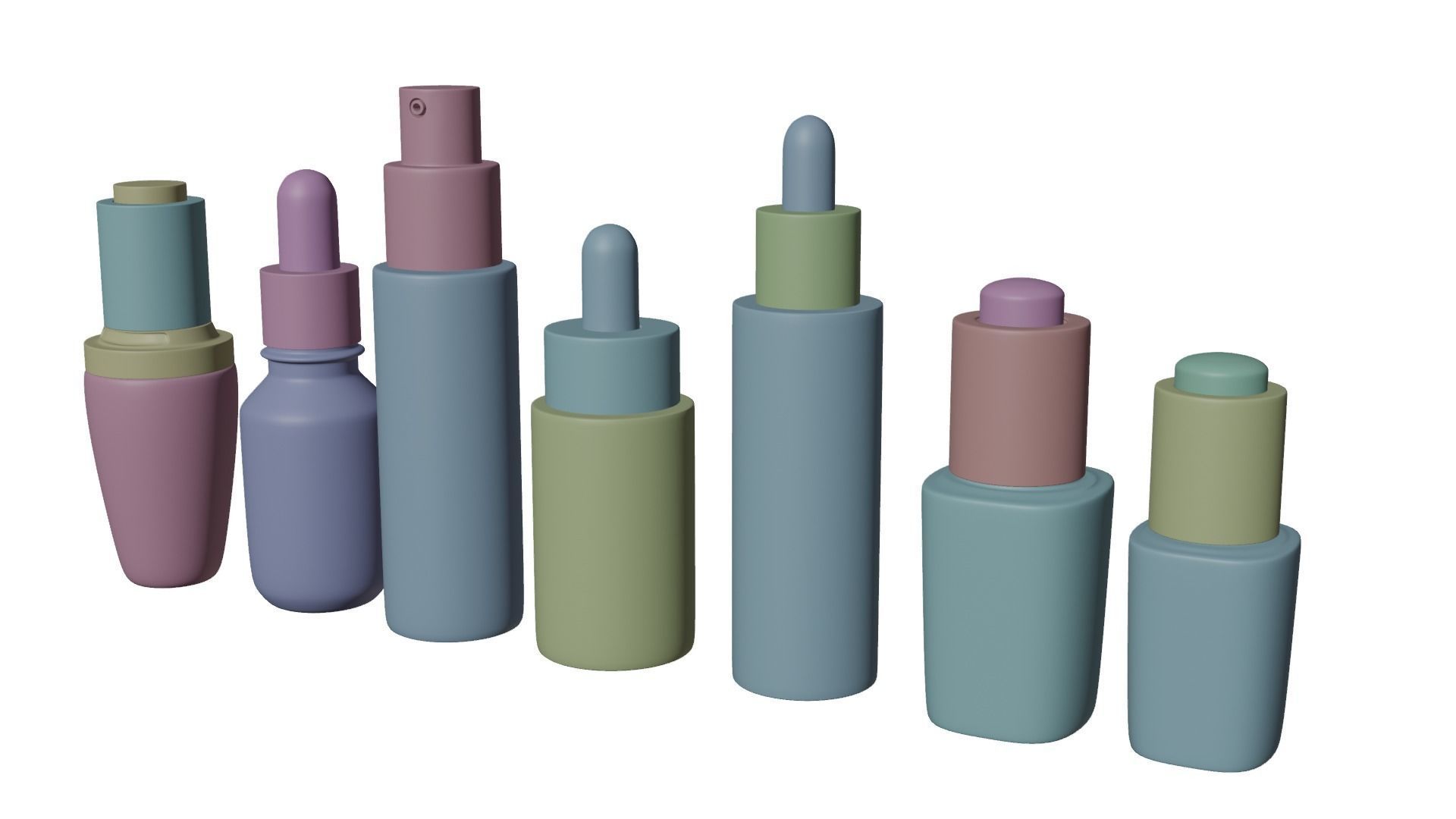Dropper bottle Low-poly 3D model_6
