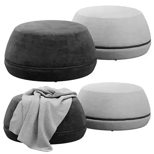 Onvi 800mm Fabric Ottoman by Kardiel 3D model