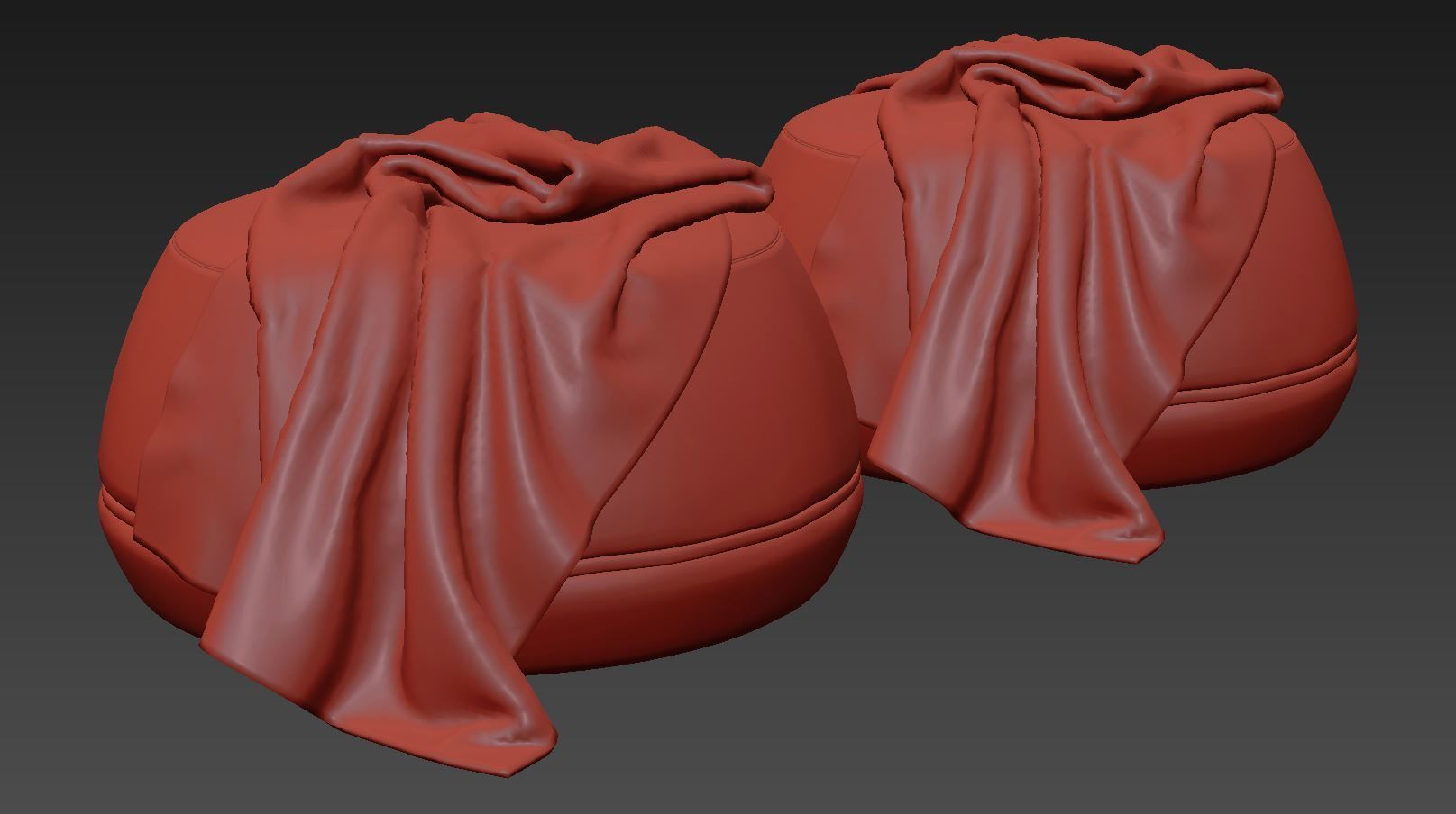 Onvi 800mm Fabric Ottoman by Kardiel 3D model_11