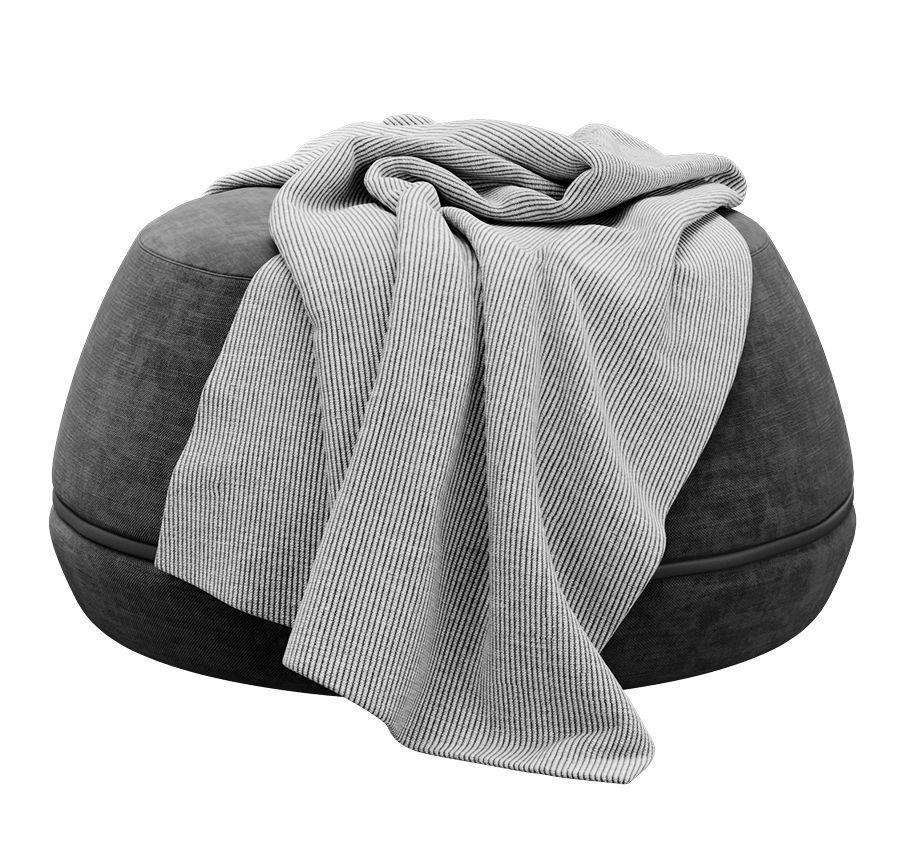 Onvi 800mm Fabric Ottoman by Kardiel 3D model_12