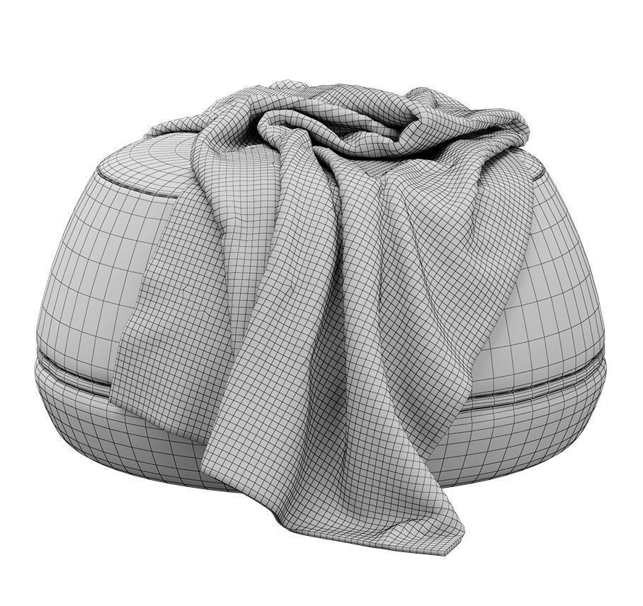 Onvi 800mm Fabric Ottoman by Kardiel 3D model_3