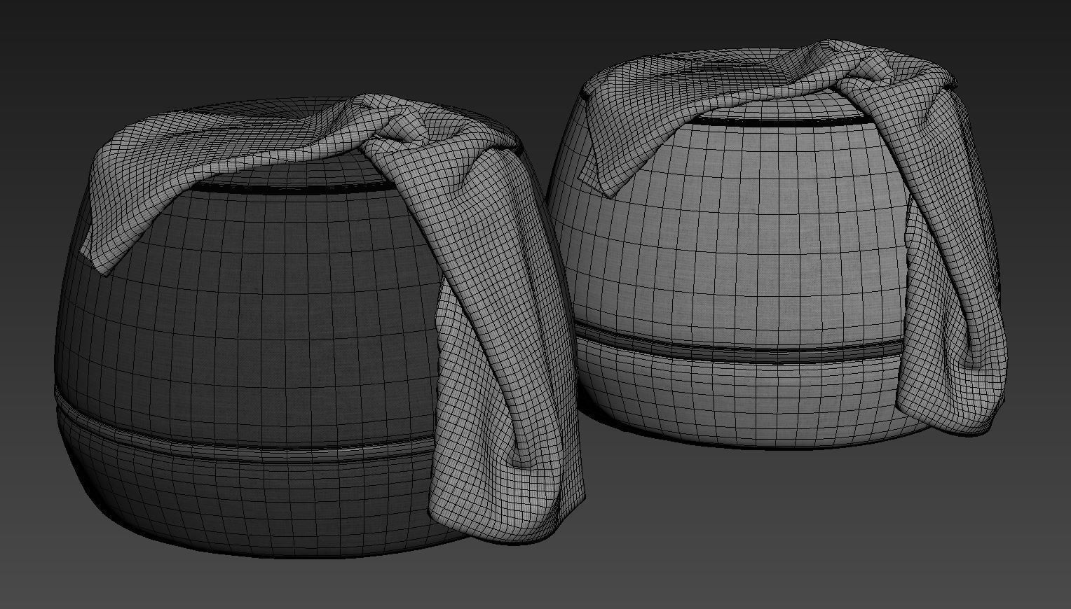 Onvi 600mm Fabric Ottoman by kardiel 3D model_11