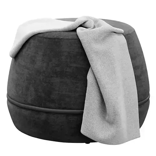 Onvi 600mm Fabric Ottoman by kardiel 3D model