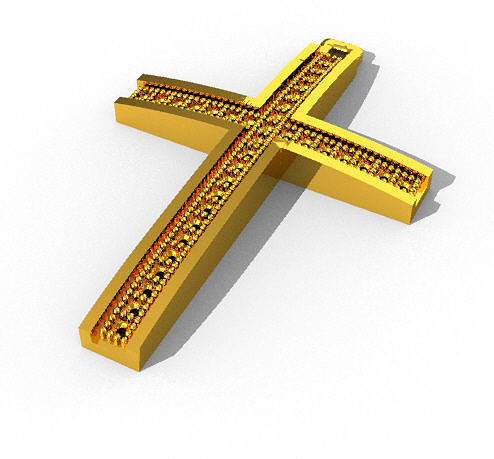 XZS-BUL-0004 golden cross 3D print model