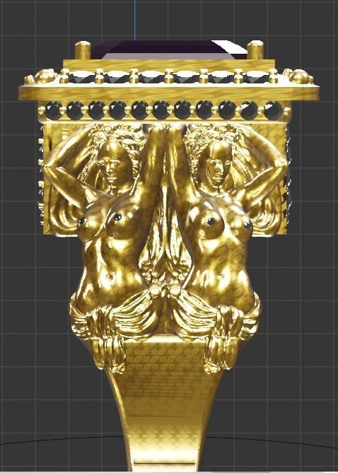 Love of Lust ring  3D print model_2