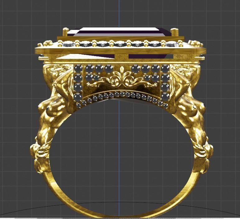 Love of Lust ring  3D print model_1