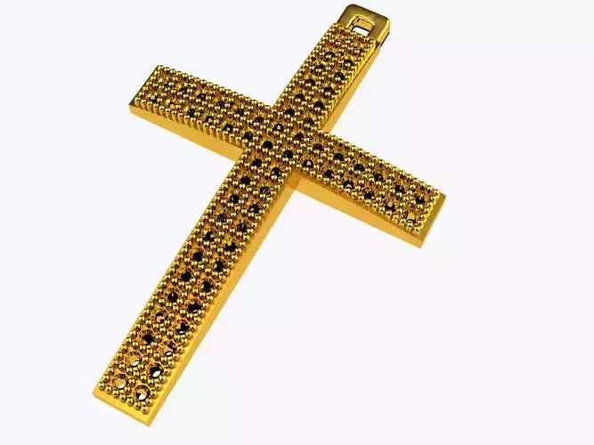 XZS-BUL-0005 gold cross pendant