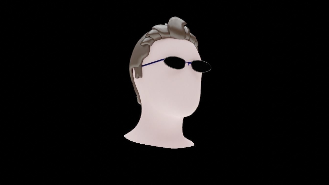 Base Stylized Haircuts 81-85 Matrix Theme Low-poly 3D model_13