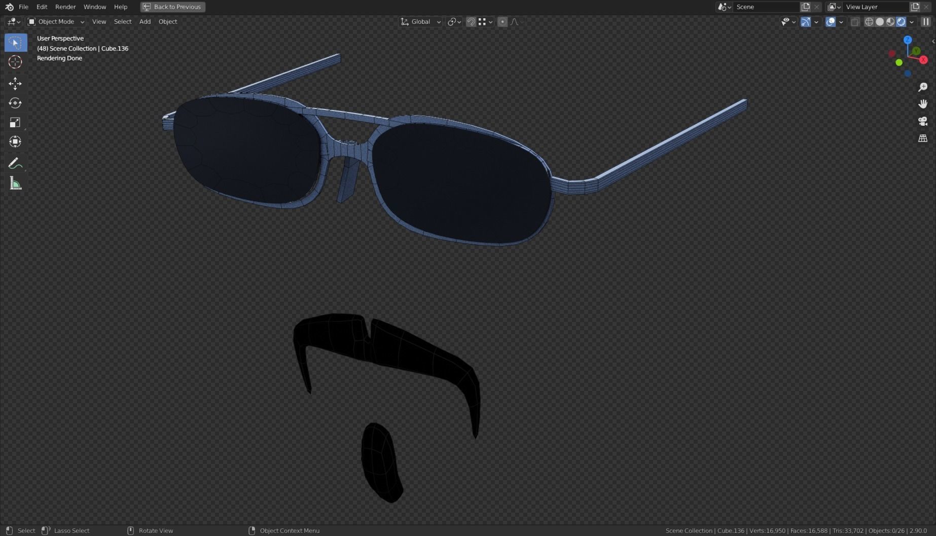 Base Stylized Haircuts 81-85 Matrix Theme Low-poly 3D model_10