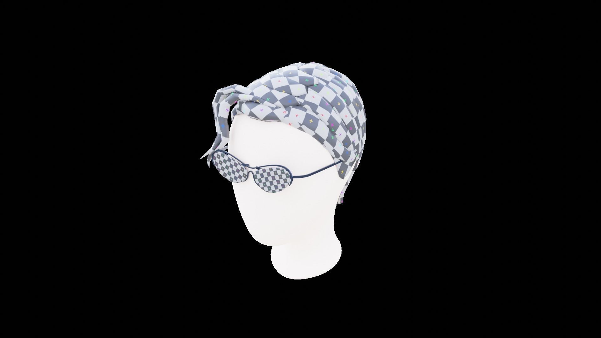 Base Stylized Haircuts 81-85 Matrix Theme Low-poly 3D model_31