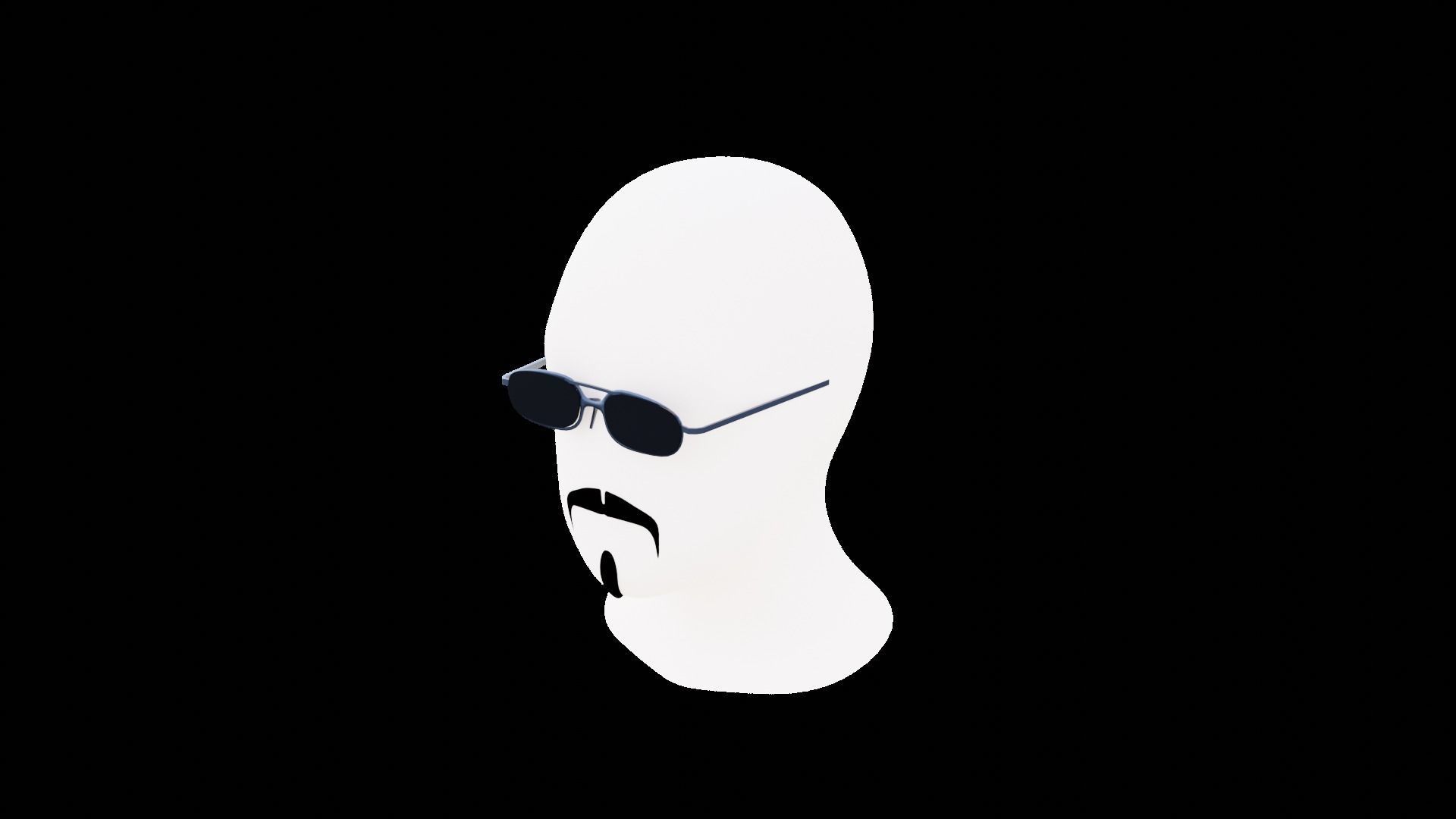 Base Stylized Haircuts 81-85 Matrix Theme Low-poly 3D model_32