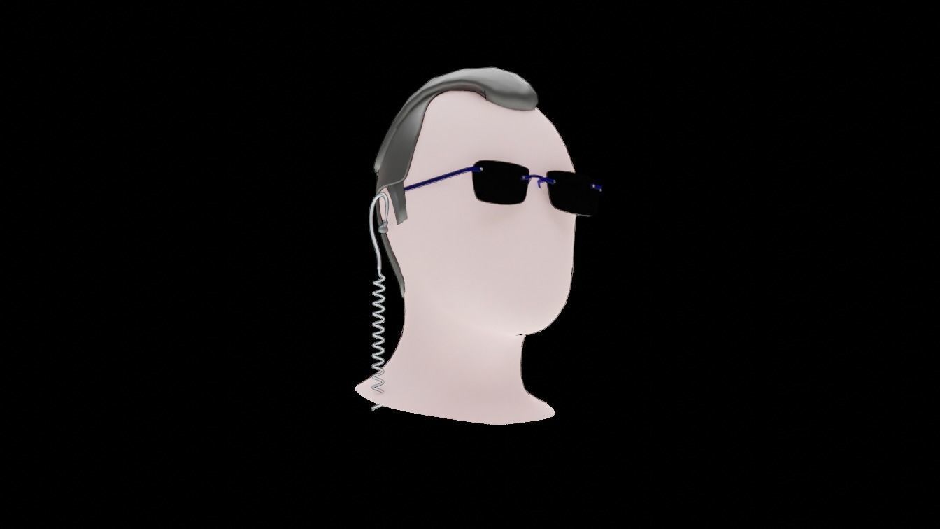Base Stylized Haircuts 81-85 Matrix Theme Low-poly 3D model_16