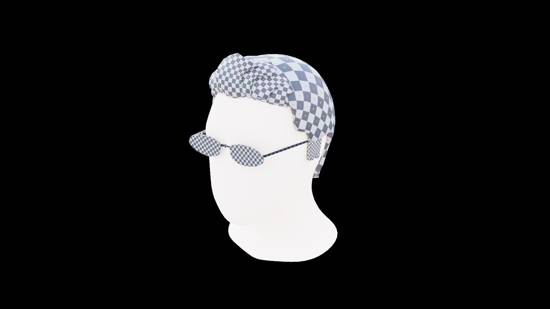 Base Stylized Haircuts 81-85 Matrix Theme Low-poly 3D model_37