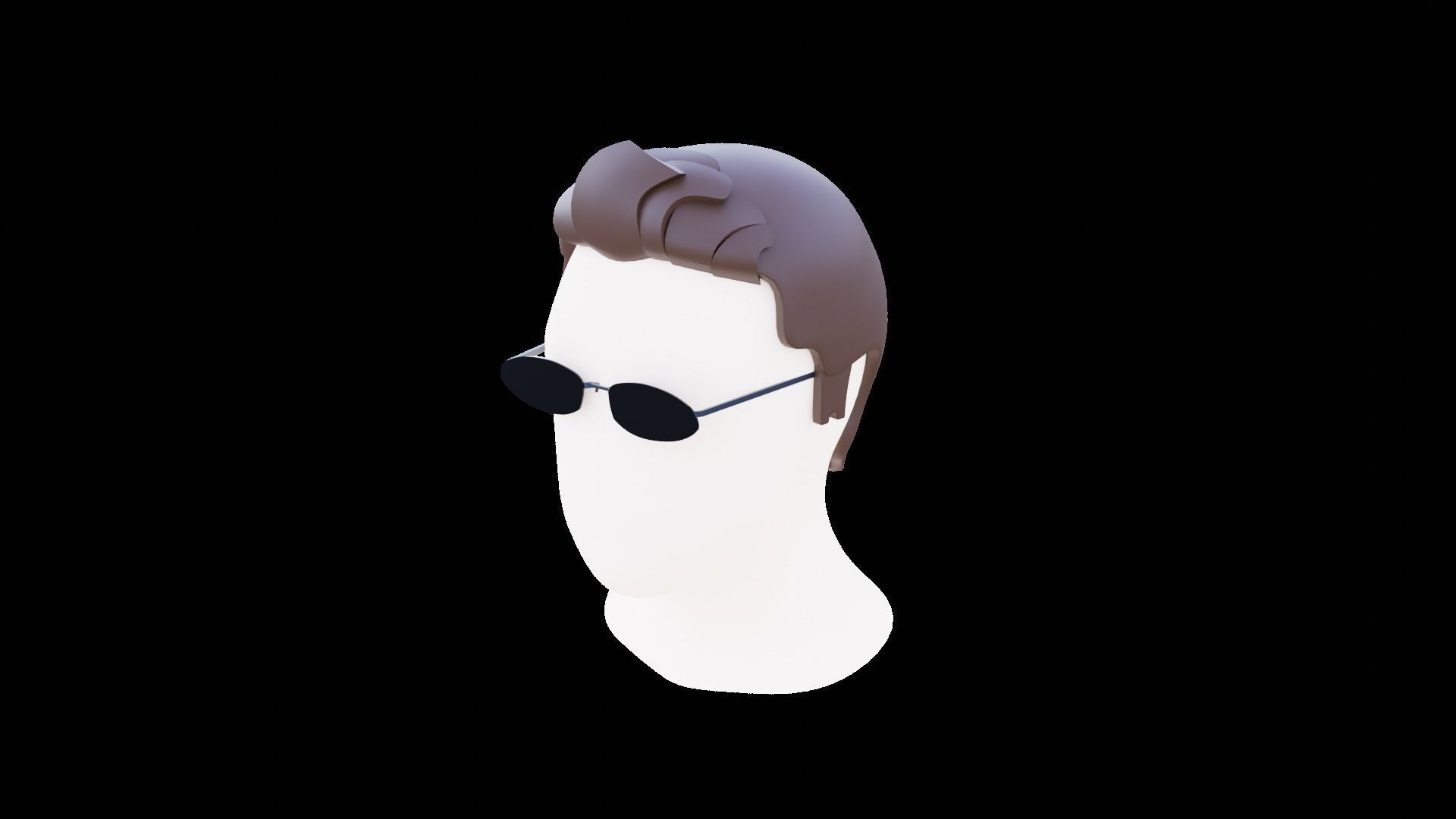 Base Stylized Haircuts 81-85 Matrix Theme Low-poly 3D model_35