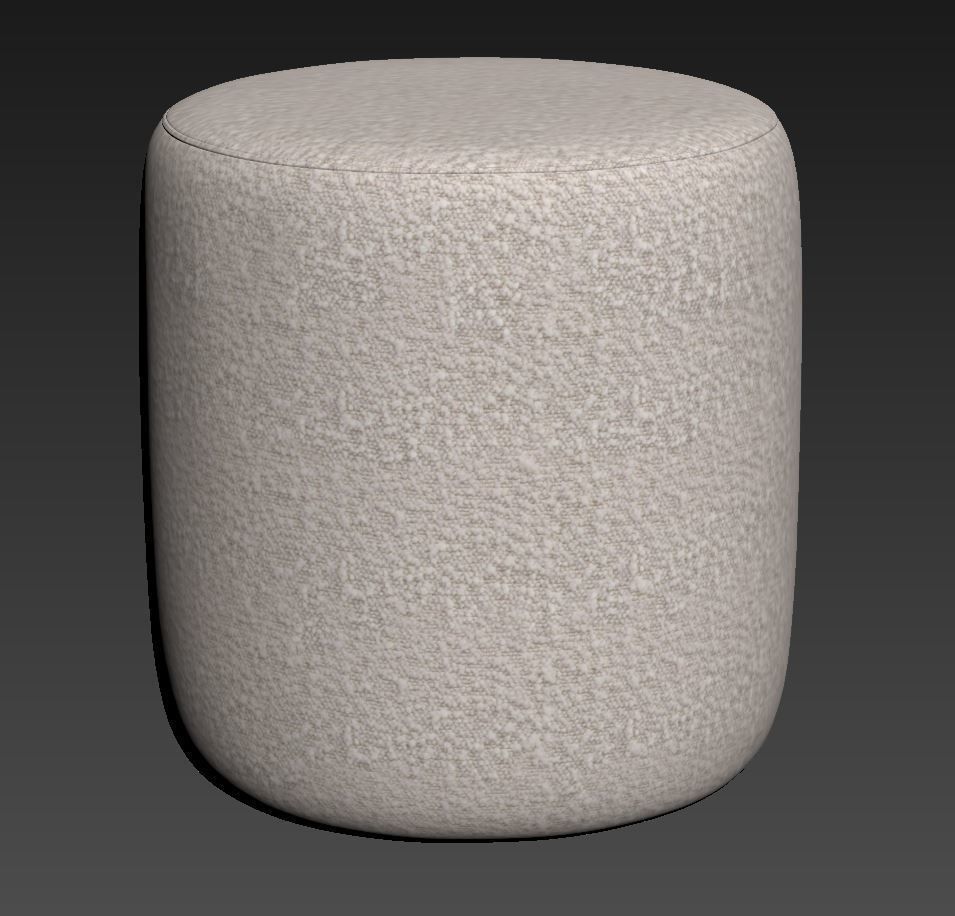 Spool 460mm boucle Ottoman by kardiel 3D model_2