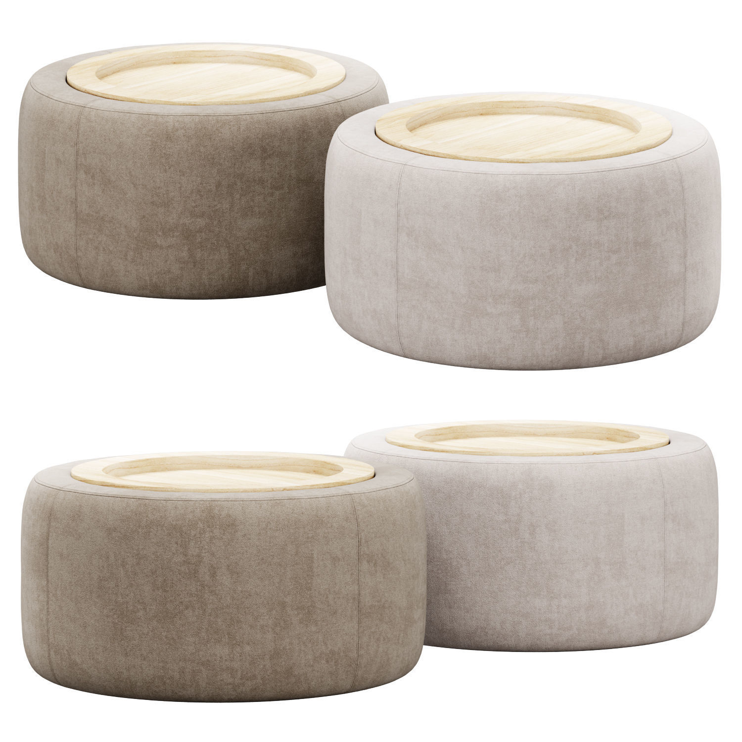 Grover 915mm Fabric Storage Ottoman 3D model_3