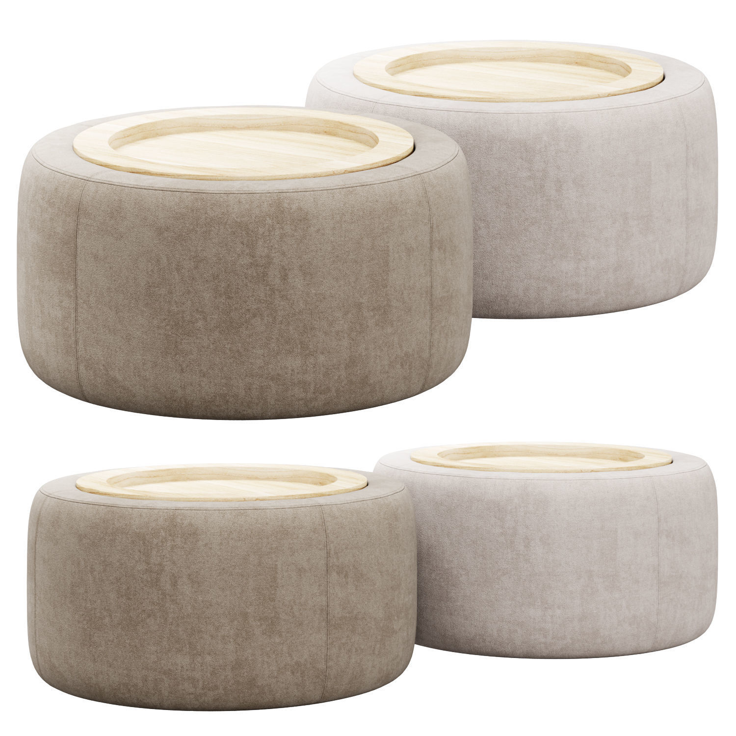 Grover 915mm Fabric Storage Ottoman 3D model_2