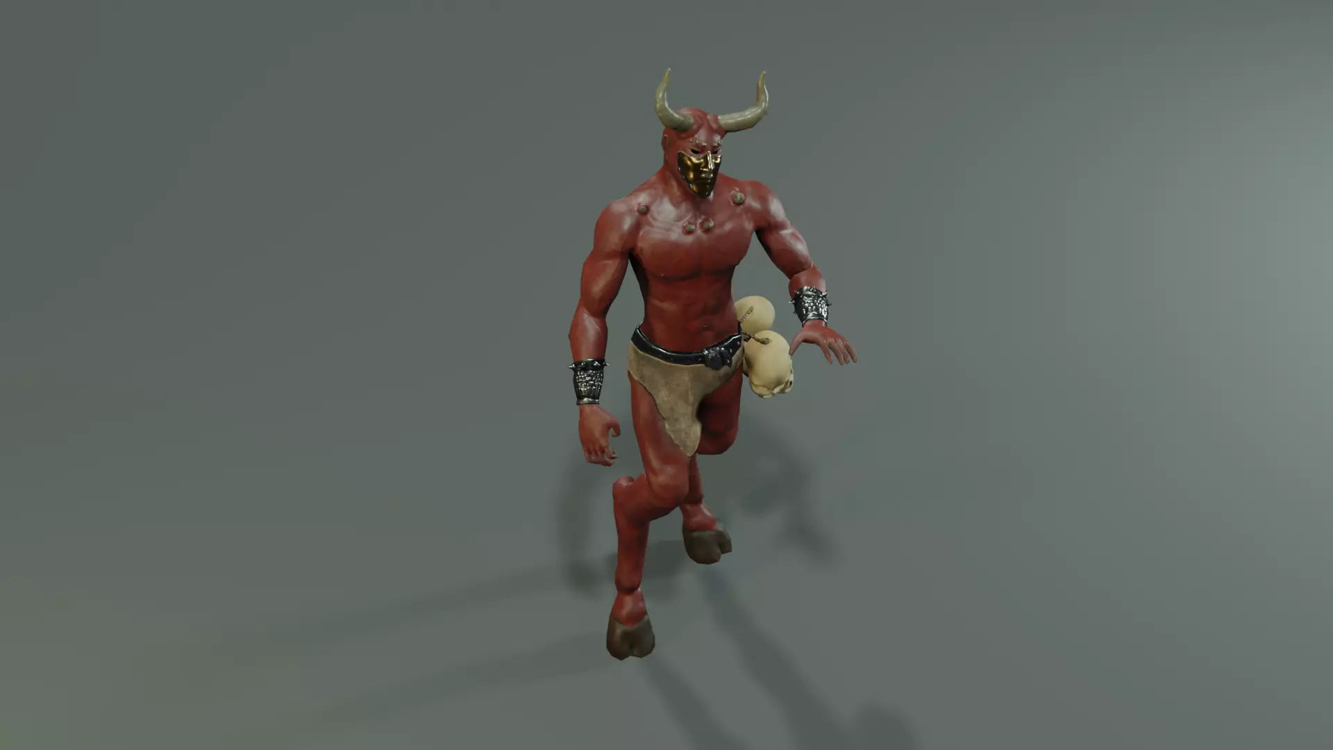 Hell demon gameready character Free low-poly 3D model