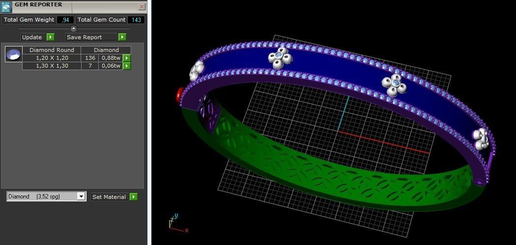 Bracelet 1101 3D print model_4