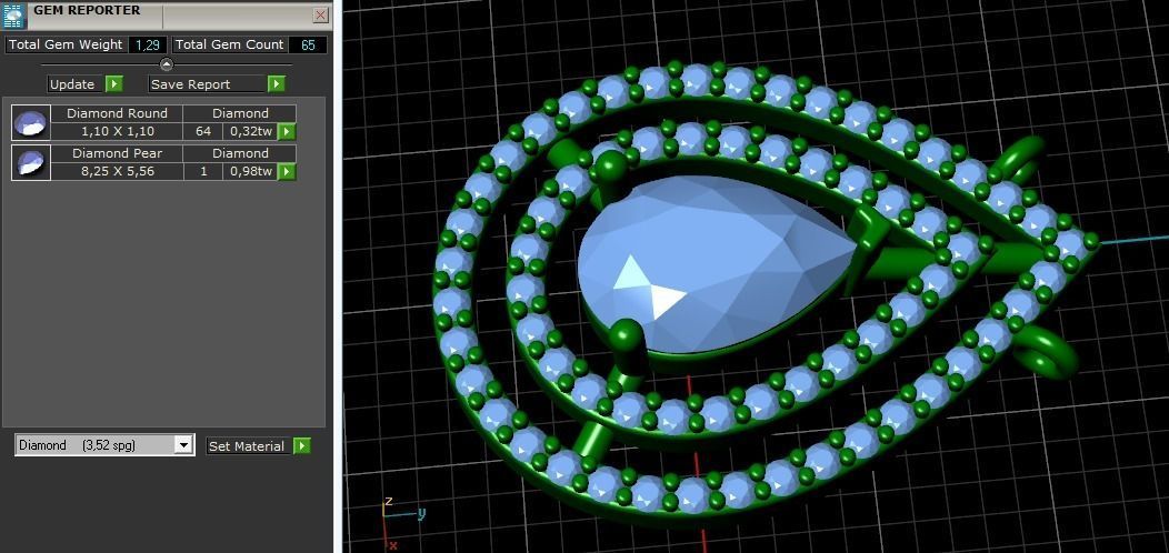 Pendant 1100 3D print model_3