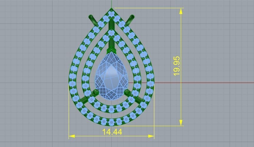 Pendant 1100 3D print model_4