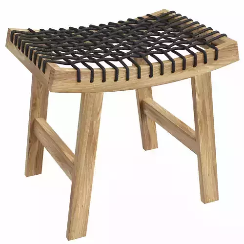 IKEA STACKHOLMEN Stool outdoor light brown stained 3D model
