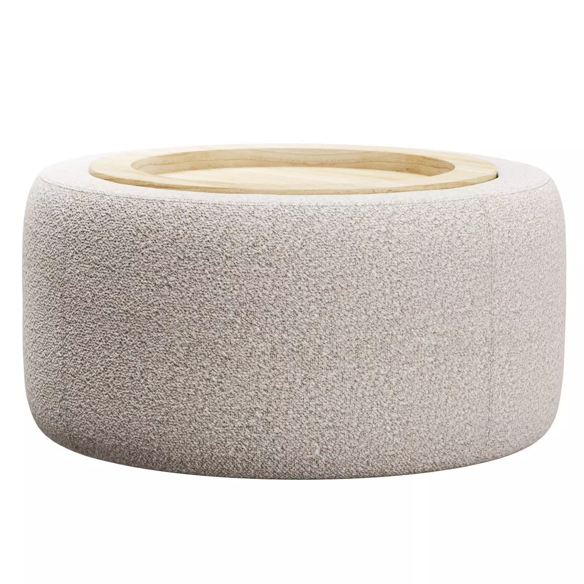 Grover 915mm Boucle Storage Ottoman 3D model