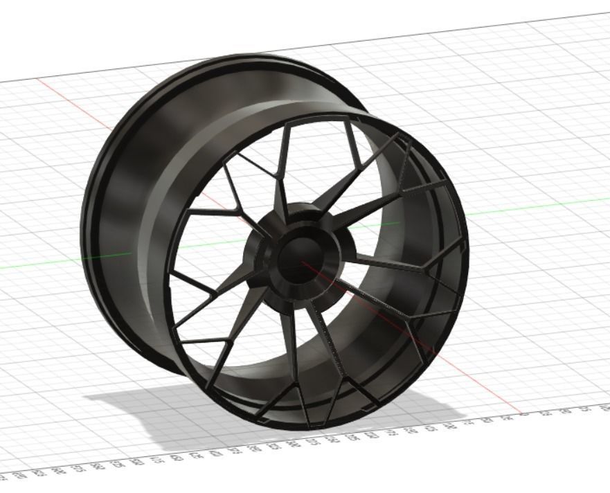 Sports car rim 3D print model_7