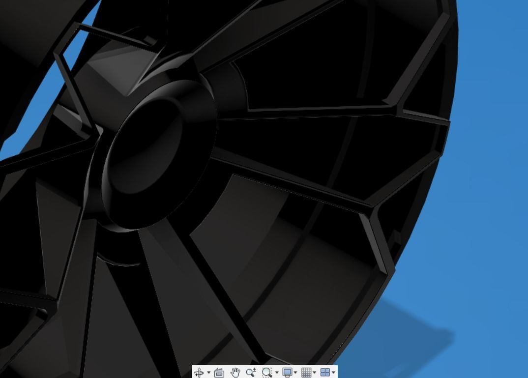 Sports car rim 3D print model_1