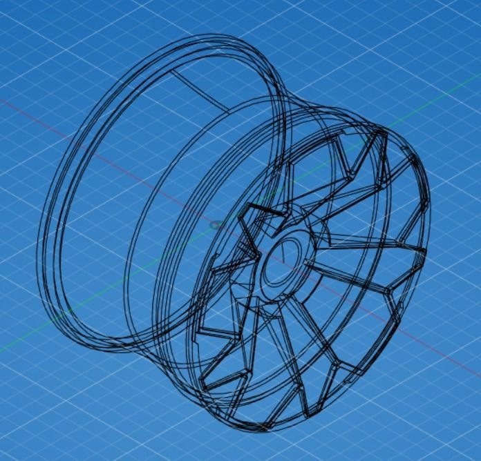 Sports car rim 3D print model_5