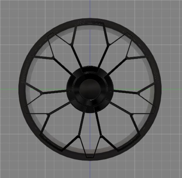 Sports car rim 3D print model_2