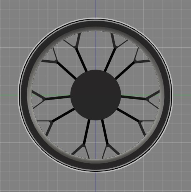 Sports car rim 3D print model_4