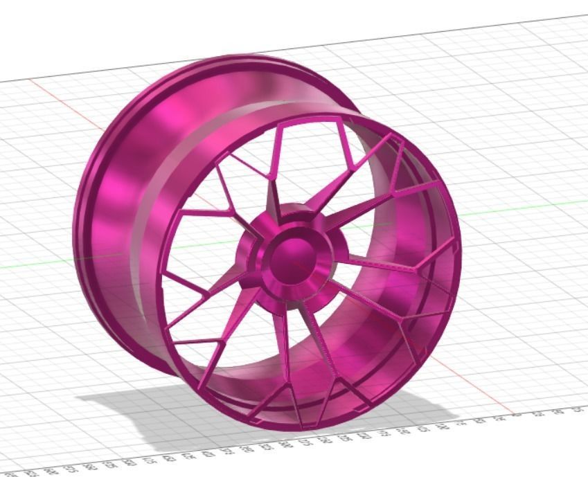 Sports car rim 3D print model_6