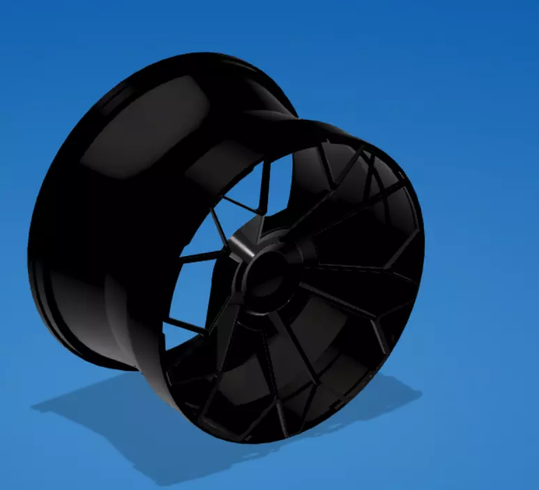 Sports car rim 3D print model_0