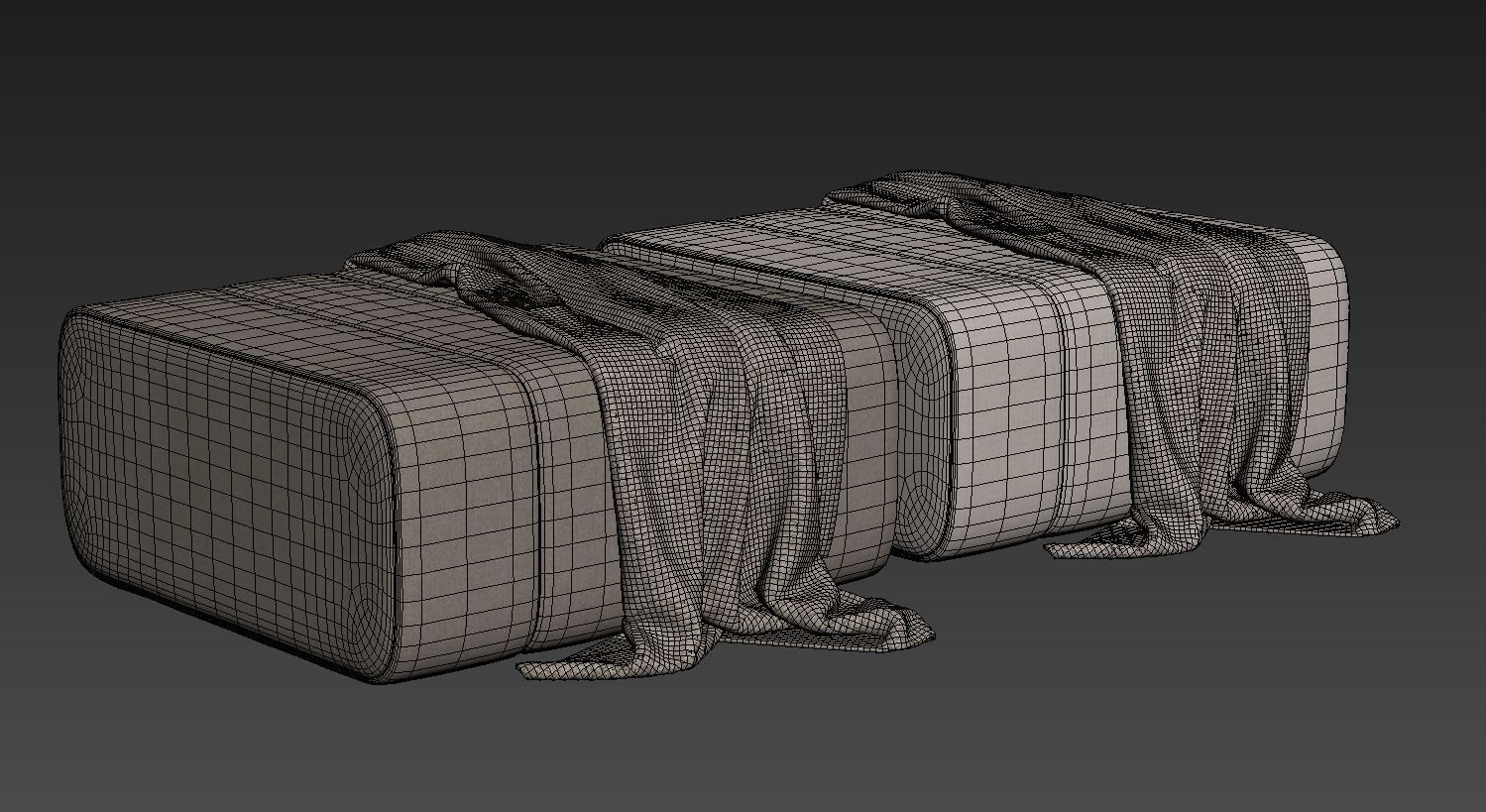 Cooper 915mm Fabric Ottoman by kardiel 3D model_7