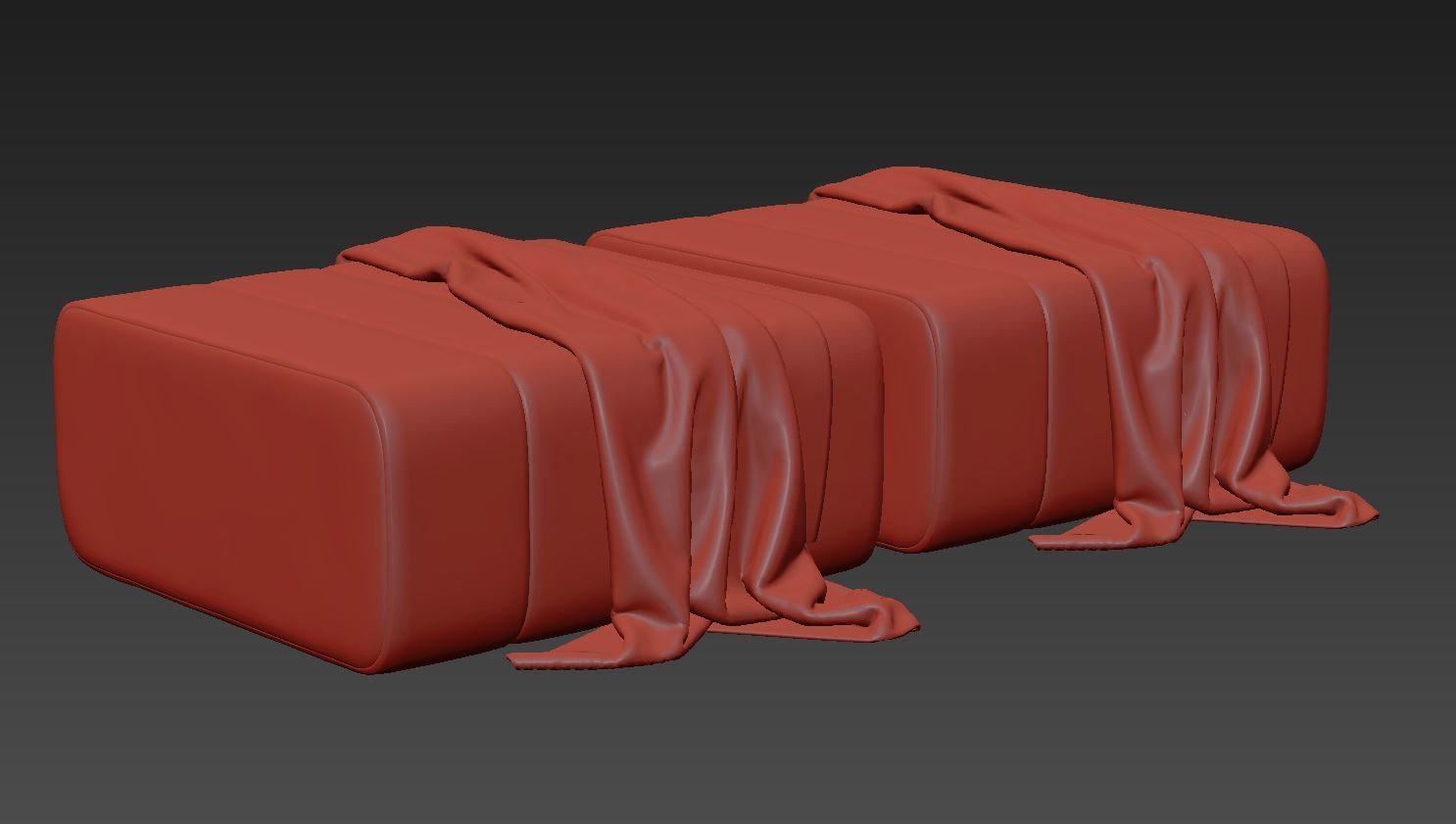 Cooper 915mm Fabric Ottoman by kardiel 3D model_8