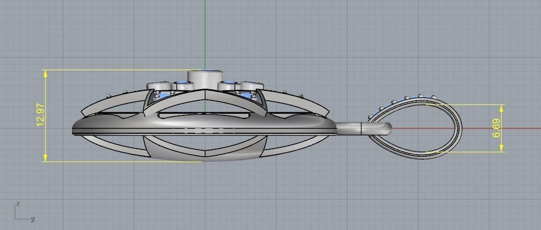 Pendant star of David 1122 3D print model_4