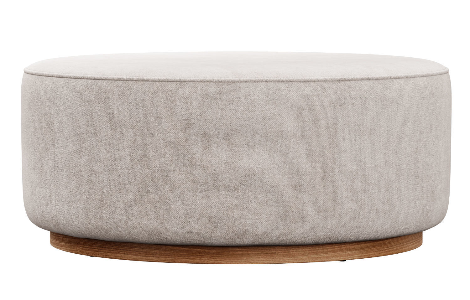 Sinclair Large Round Ottoman Whistler Oyster Suede by Four Hands 3D model_15