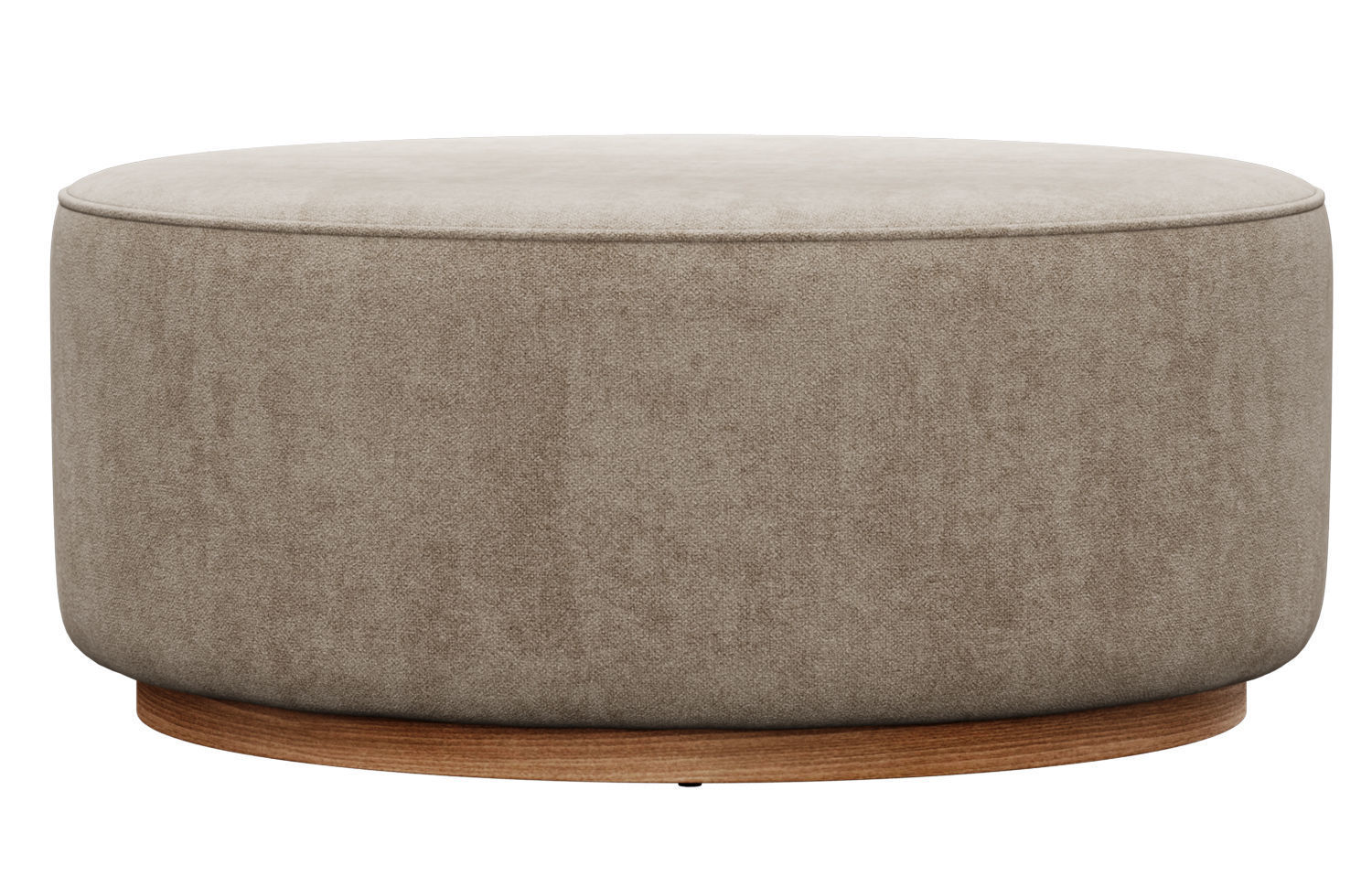 Sinclair Large Round Ottoman Whistler Oyster Suede by Four Hands 3D model_16