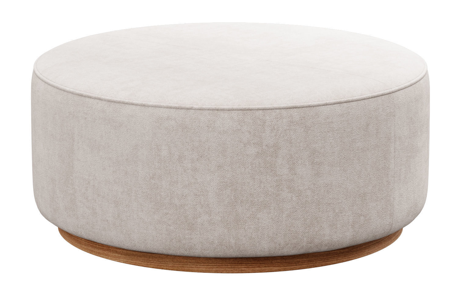 Sinclair Large Round Ottoman Whistler Oyster Suede by Four Hands 3D model_11