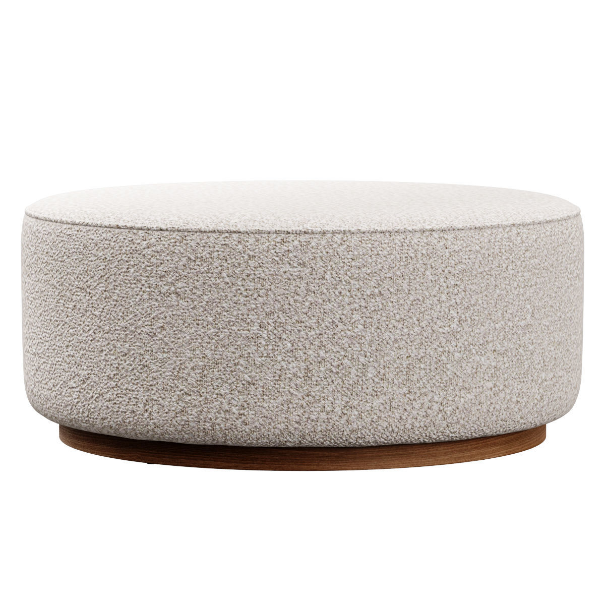 Sinclair Large Round Boucle Ottoman Whistler by Four Hands 3D model_1