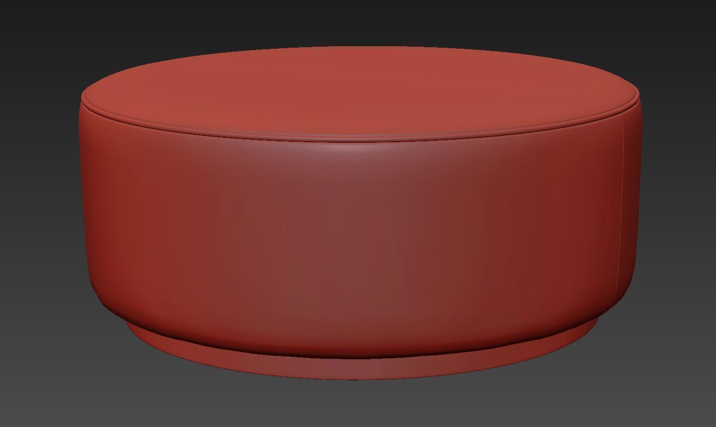 Sinclair Large Round Boucle Ottoman Whistler by Four Hands 3D model_7