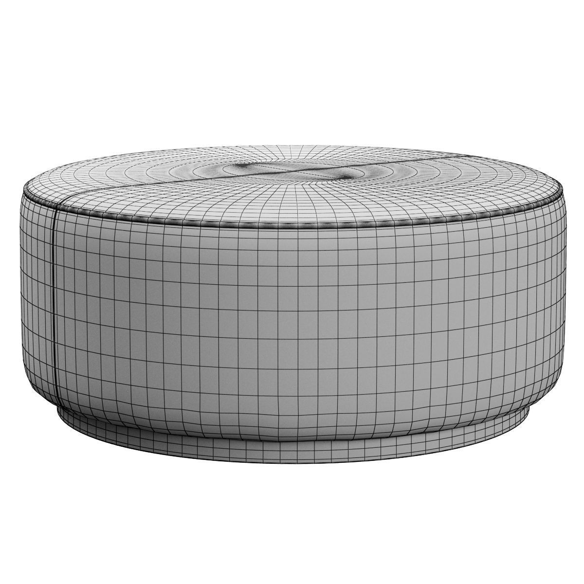 Sinclair Large Round Boucle Ottoman Whistler by Four Hands 3D model_3