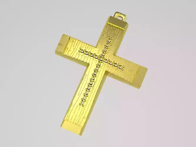 XZS-BUL-0009 gold cross pendant