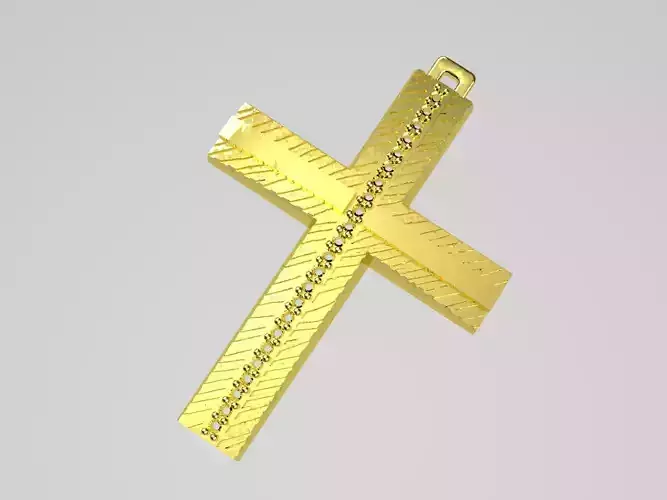 XZS-BUL-0010 gold cross pendant