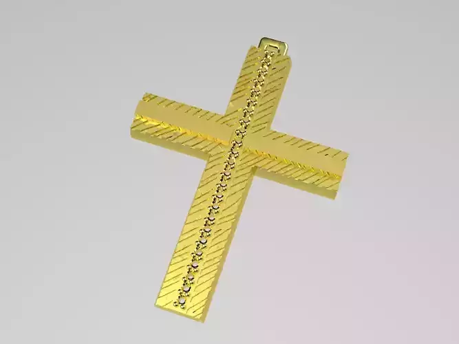 XZS-FLT-0010 gold cross pendant