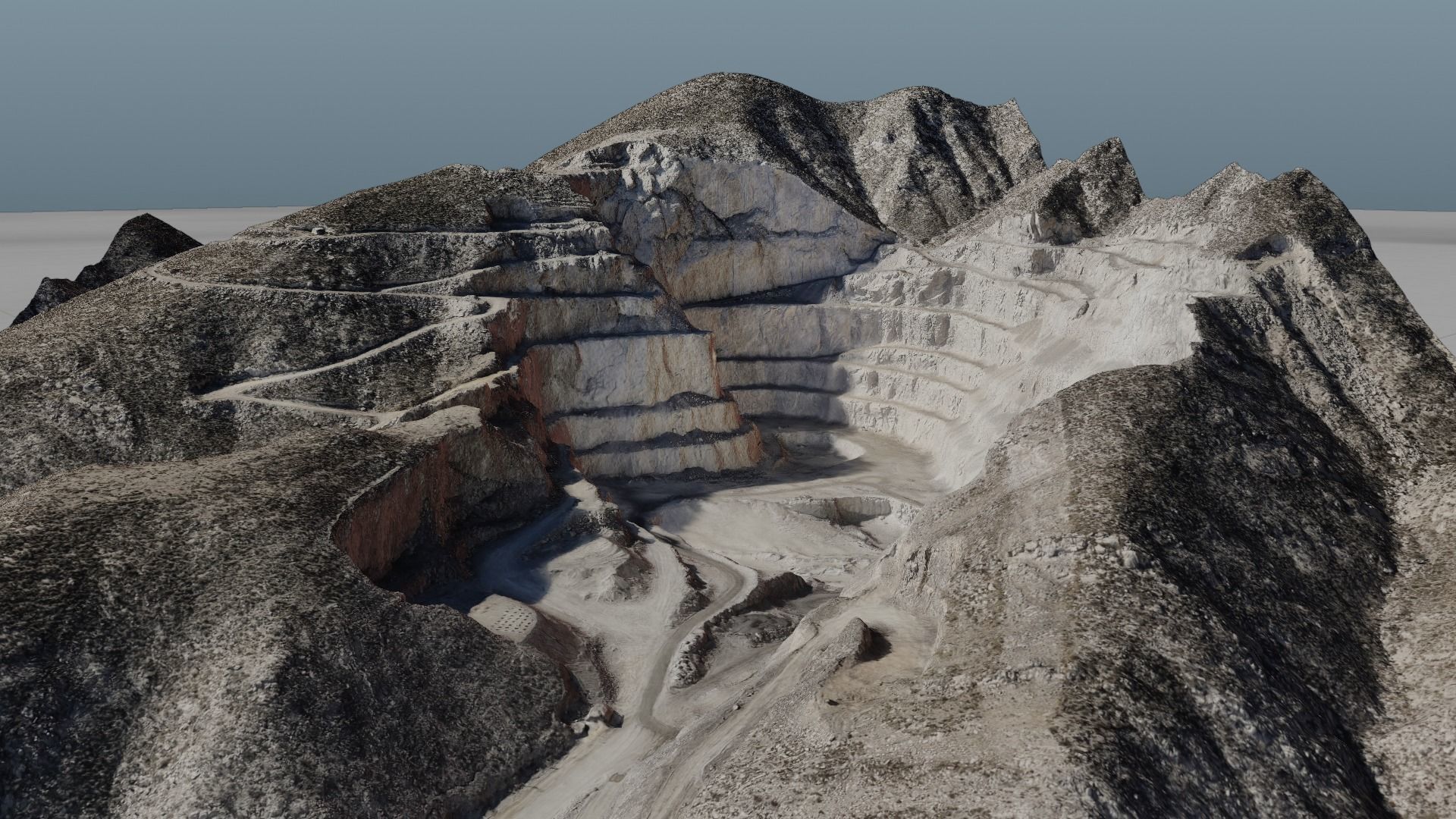 Open Pit Mine Landscape 3D model_16