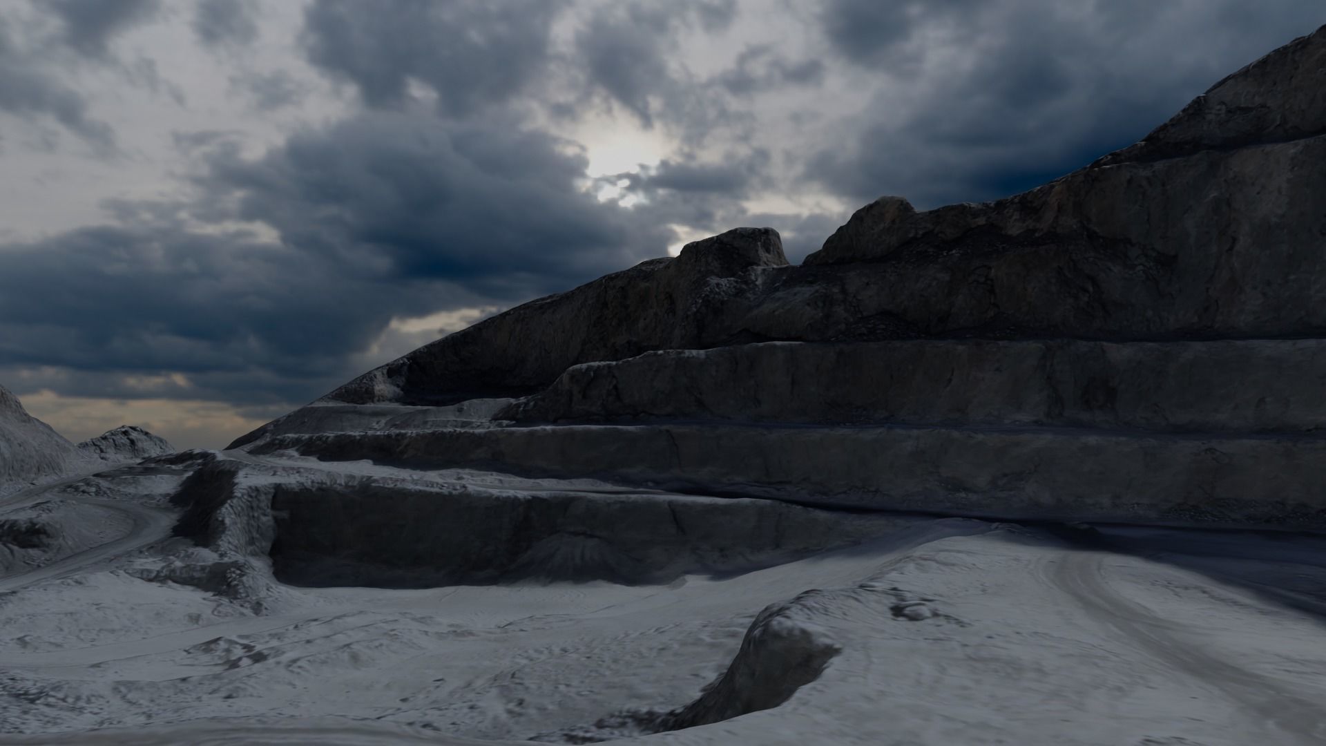 Open Pit Mine Landscape 3D model_11